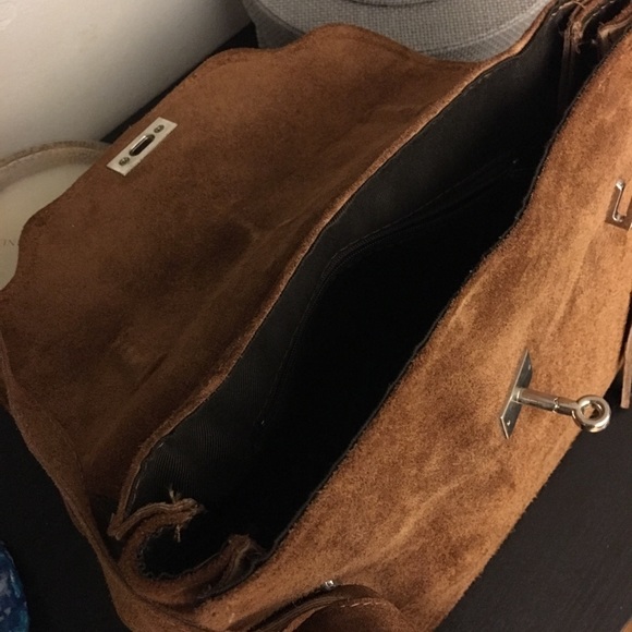 Brown suede handbag originally purchased in Italy - Picture 7 of 7